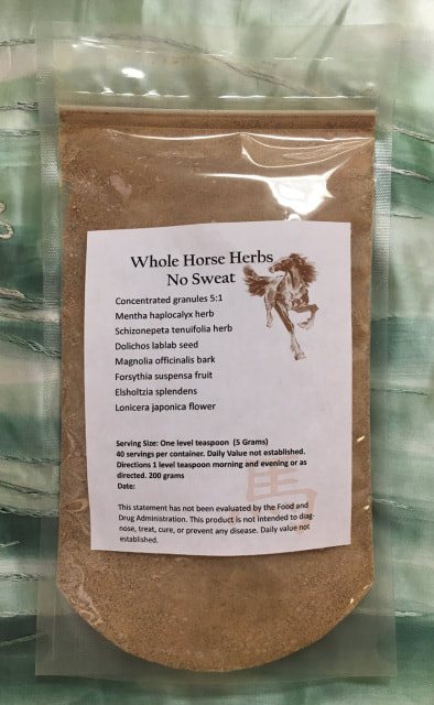 Whole Horse No Sweat formula for itchy horses, allergies and skin problems