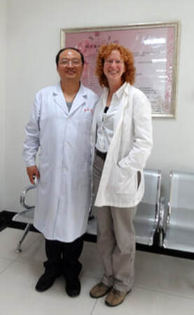 Gloria Garland working at a clinic in China