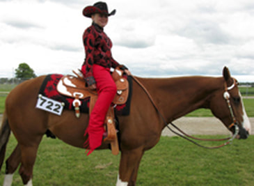 Duke and owner, Celeste excelled at a horse show after Duke recovered from mobility issues using herbs from Whole Horse