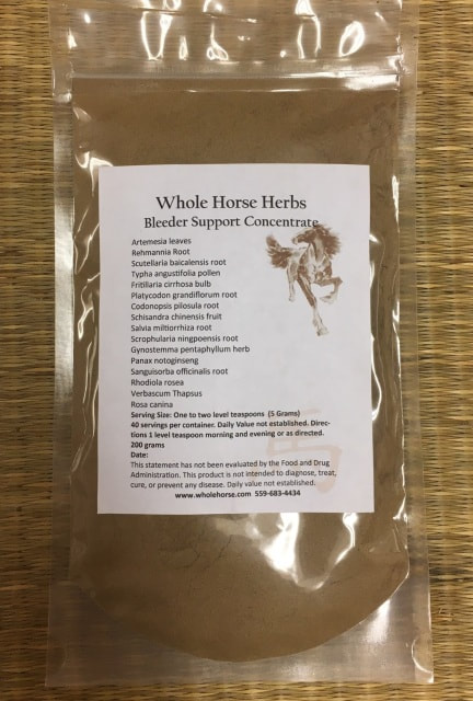 Whole Horse Herbal Bleeder Support for horse equine respiratory support